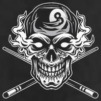 Skull Billiards Snooker Billiard 8 Ball Player Cue Sports Cool Comfort Performance Bucket Hat