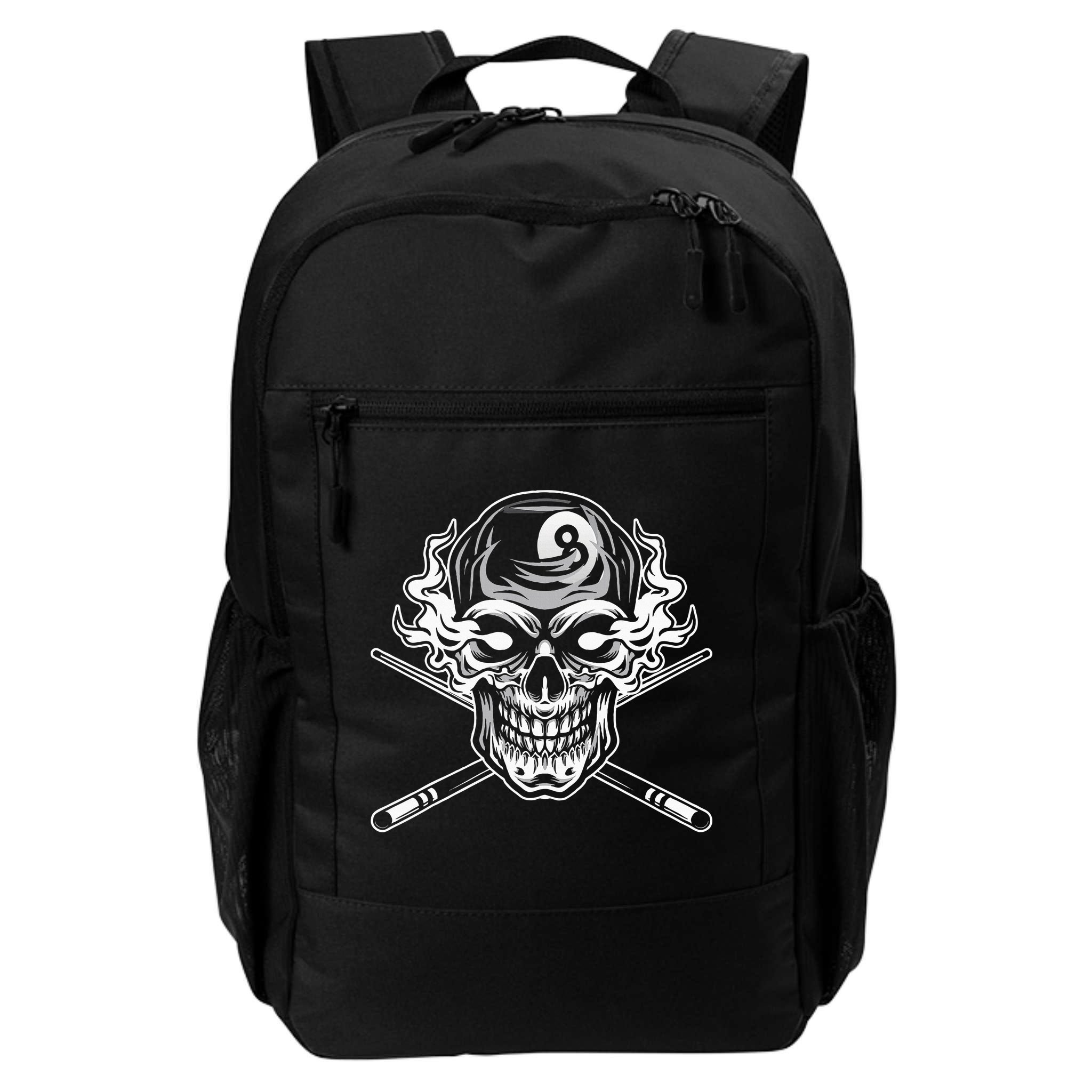 Skull Billiards Snooker Billiard 8 Ball Player Cue Sports Backpack