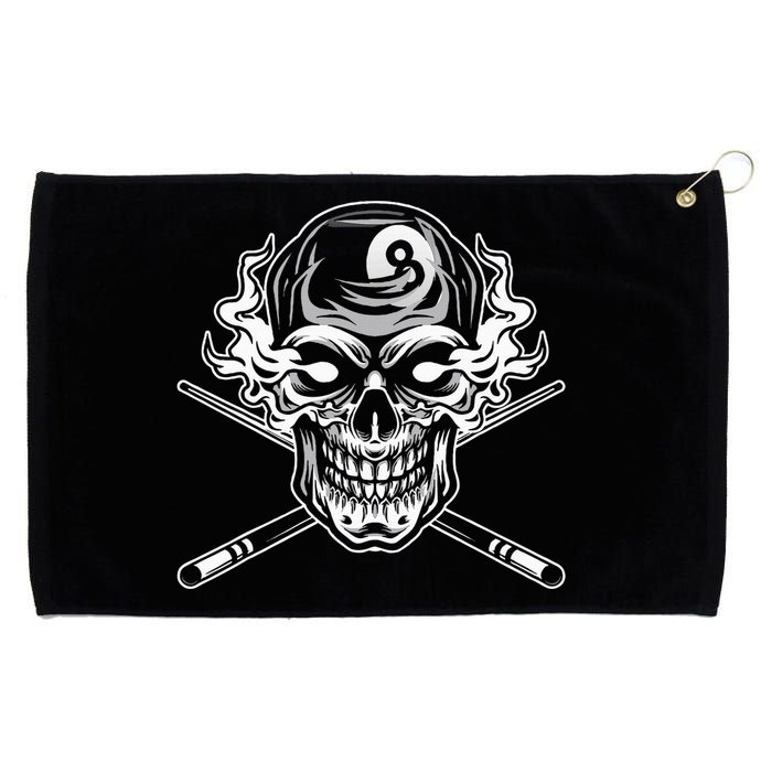 Skull Billiards Snooker Billiard 8 Ball Player Cue Sports Grommeted Golf Towel