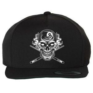 Skull Billiards Snooker Billiard 8 Ball Player Cue Sports Wool Snapback Cap