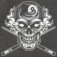 Skull Billiards Snooker Billiard 8 Ball Player Cue Sports Vector Backpack