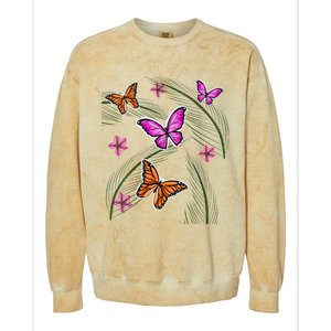 Sumer Butterflies Colorblast Crewneck Sweatshirt