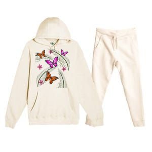 Sumer Butterflies Premium Hooded Sweatsuit Set