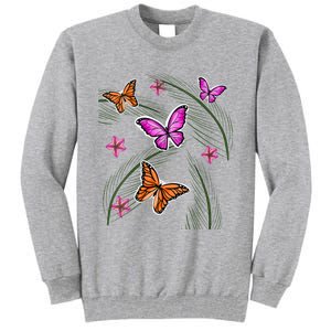 Sumer Butterflies Tall Sweatshirt