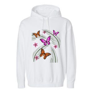 Sumer Butterflies Garment-Dyed Fleece Hoodie