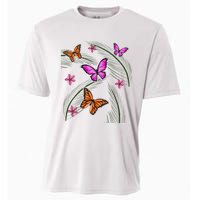 Sumer Butterflies Cooling Performance Crew T-Shirt