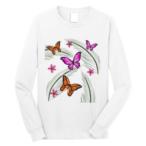 Sumer Butterflies Long Sleeve Shirt