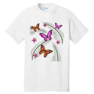 Sumer Butterflies Tall T-Shirt