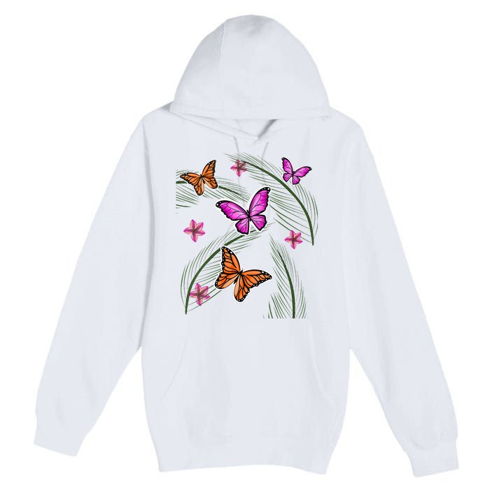 Sumer Butterflies Premium Pullover Hoodie