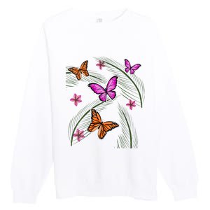 Sumer Butterflies Premium Crewneck Sweatshirt