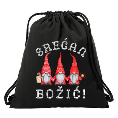 Srecan Bozic Serbian Merry Christmas Srecan Bozic Drawstring Bag