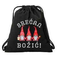 Srecan Bozic Serbian Merry Christmas Srecan Bozic Drawstring Bag