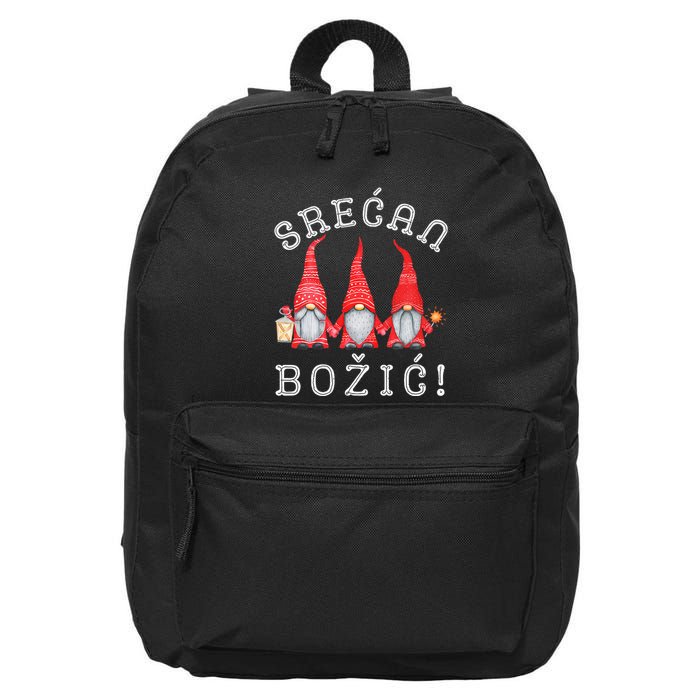 Srecan Bozic Serbian Merry Christmas Srecan Bozic 16 in Basic Backpack