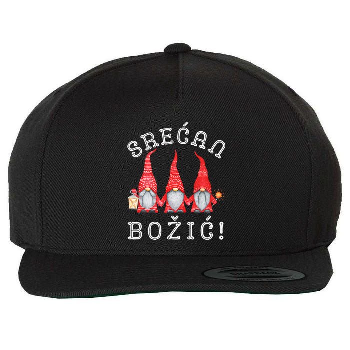 Srecan Bozic Serbian Merry Christmas Srecan Bozic Wool Snapback Cap