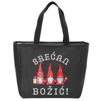 Srecan Bozic Serbian Merry Christmas Srecan Bozic Zip Tote Bag