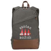 Srecan Bozic Serbian Merry Christmas Srecan Bozic Cotton Canvas Backpack