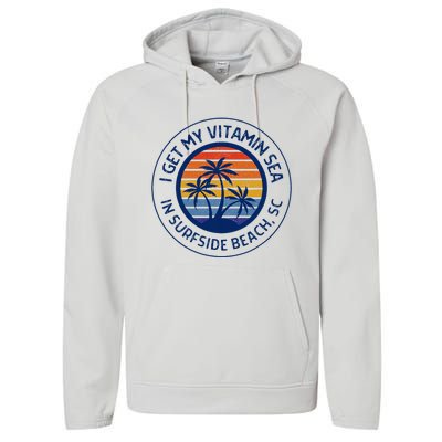 Surfside Beach Sc Surfside Beach South Carolina Vacation Performance Fleece Hoodie