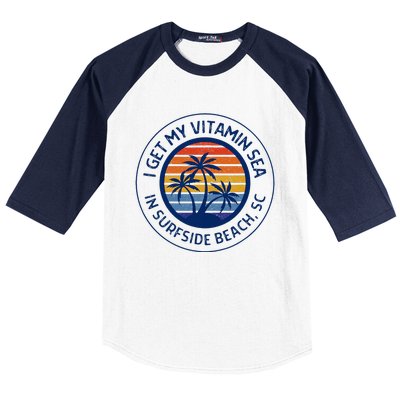 Surfside Beach Sc Surfside Beach South Carolina Vacation Baseball Sleeve Shirt