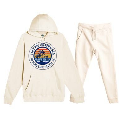 Surfside Beach Sc Surfside Beach South Carolina Vacation Premium Hooded Sweatsuit Set