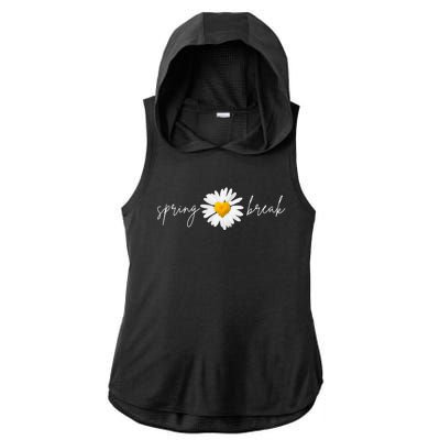 Spring Break Sunflower Ladies PosiCharge Tri-Blend Wicking Draft Hoodie Tank