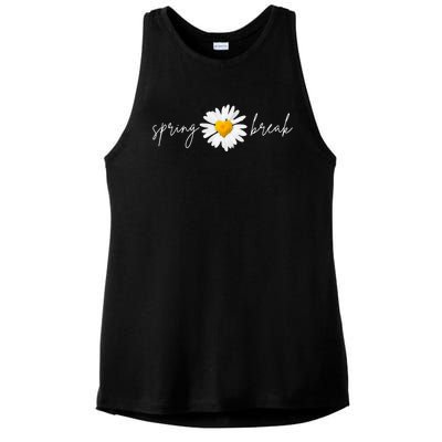 Spring Break Sunflower Ladies PosiCharge Tri-Blend Wicking Tank