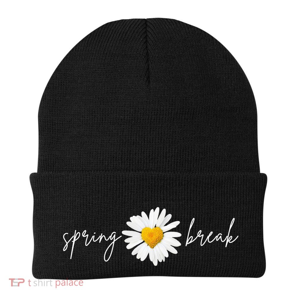 Spring Break Sunflower Knit Cap Winter Beanie
