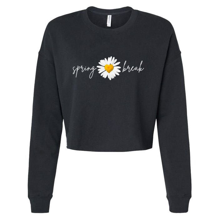 Spring Break Sunflower Cropped Pullover Crew