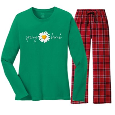 Spring Break Sunflower Women's Long Sleeve Flannel Pajama Set 