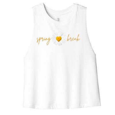 Spring Break Sunflower Women's Racerback Cropped Tank