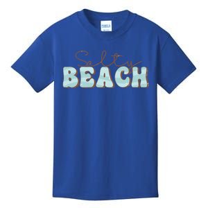 Salty Beach Summer Vibes Summer Vacay Beach Vacation Gift Kids T-Shirt