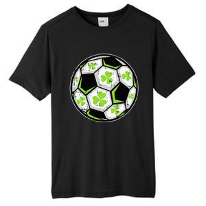 Soccer Ball Shamrock St Patricks Day Clover Tall Fusion ChromaSoft Performance T-Shirt