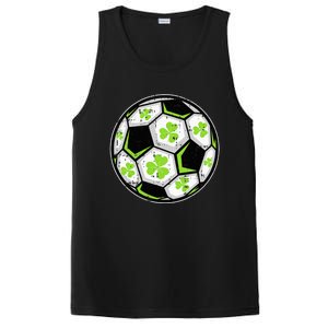 Soccer Ball Shamrock St Patricks Day Clover PosiCharge Competitor Tank