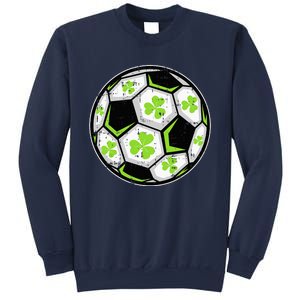 Soccer Ball Shamrock St Patricks Day Clover Sweatshirt