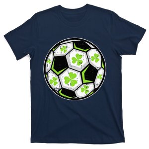 Soccer Ball Shamrock St Patricks Day Clover T-Shirt