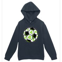 Soccer Ball Shamrock St Patricks Day Clover Urban Pullover Hoodie