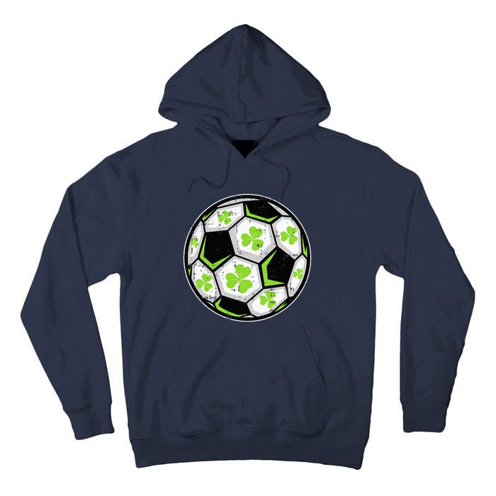 Soccer Ball Shamrock St Patricks Day Clover Tall Hoodie