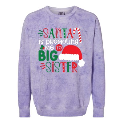 Santa Big Sister For Girl Colorblast Crewneck Sweatshirt