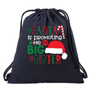 Santa Big Sister For Girl Drawstring Bag