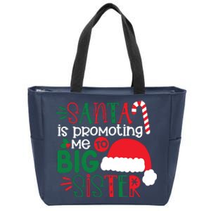 Santa Big Sister For Girl Zip Tote Bag