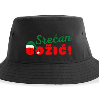 Srecan Bozic Serbian Merry Christmas Srecan Bozic Sustainable Bucket Hat