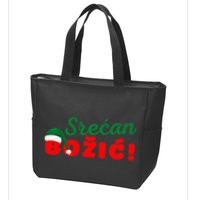 Srecan Bozic Serbian Merry Christmas Srecan Bozic Zip Tote Bag