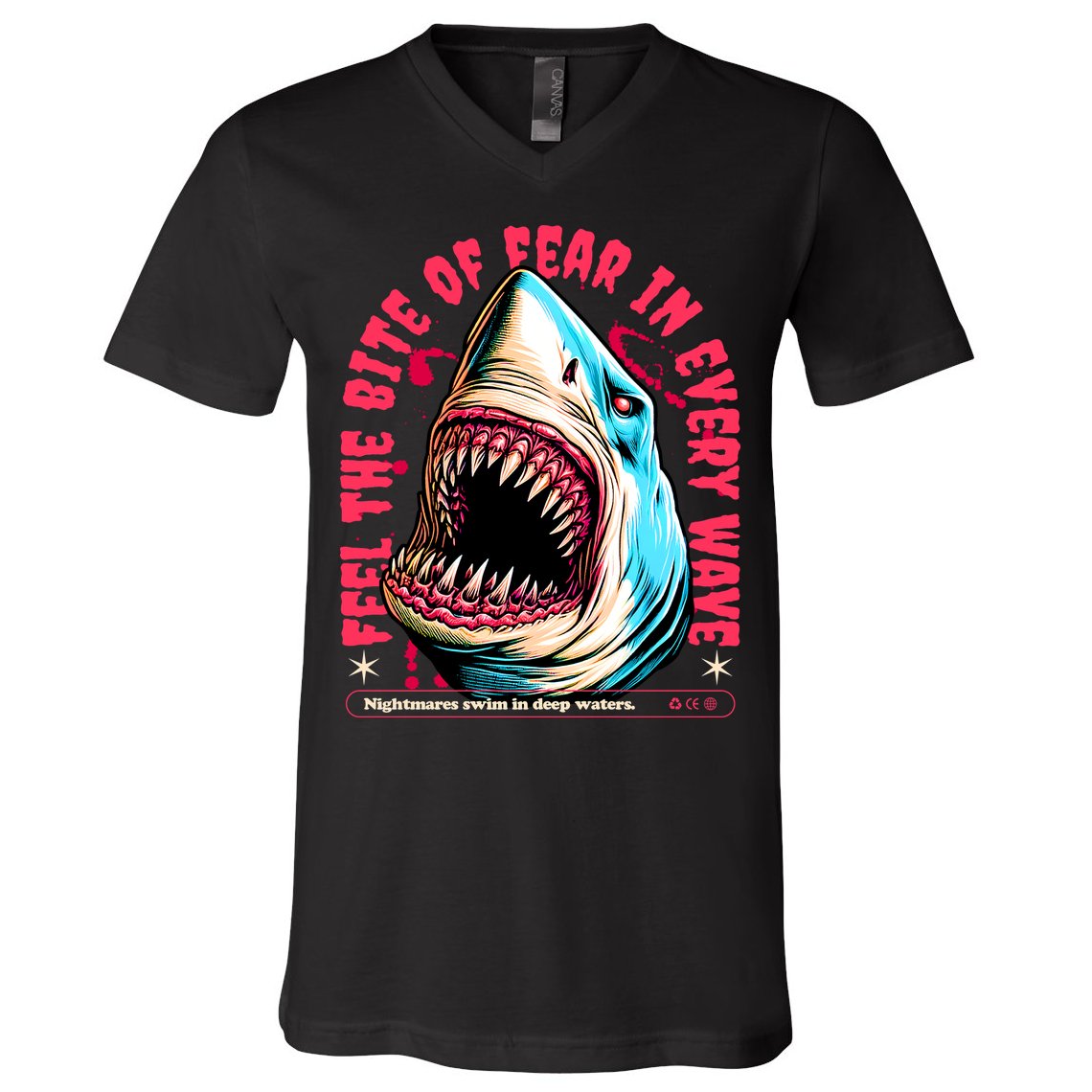 SHARK BITE V-Neck T-Shirt
