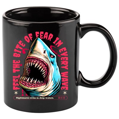 SHARK BITE 11oz C Handle Ceramic Mug