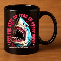SHARK BITE 11oz C Handle Ceramic Mug
