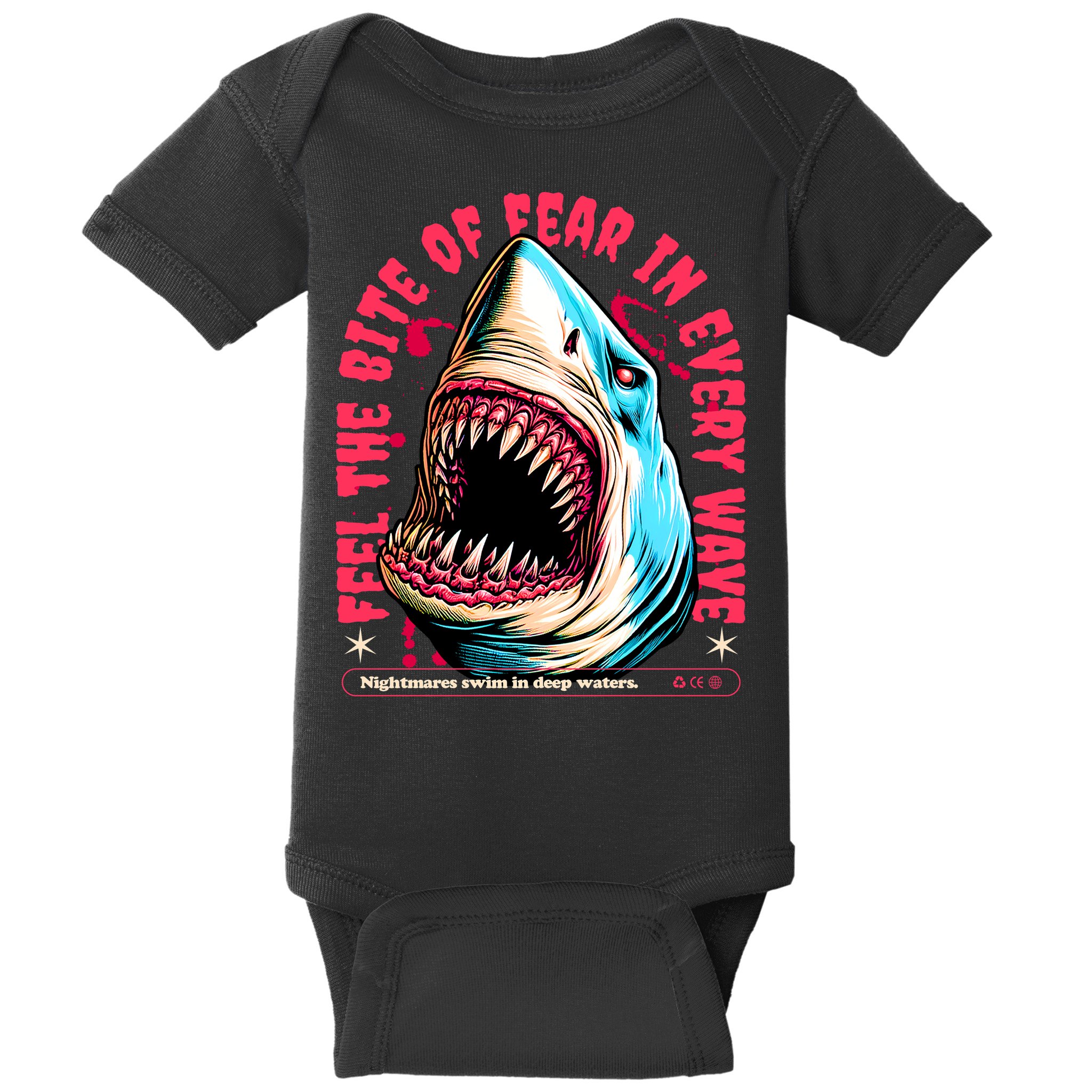 SHARK BITE Baby Bodysuit