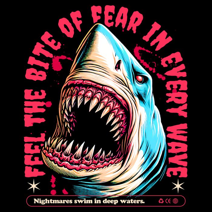 SHARK BITE Cropped Pullover Crew