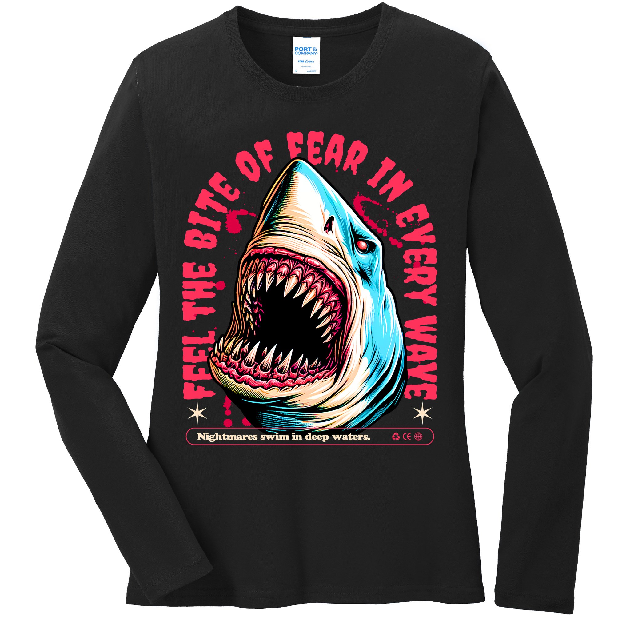 SHARK BITE Ladies Long Sleeve Shirt