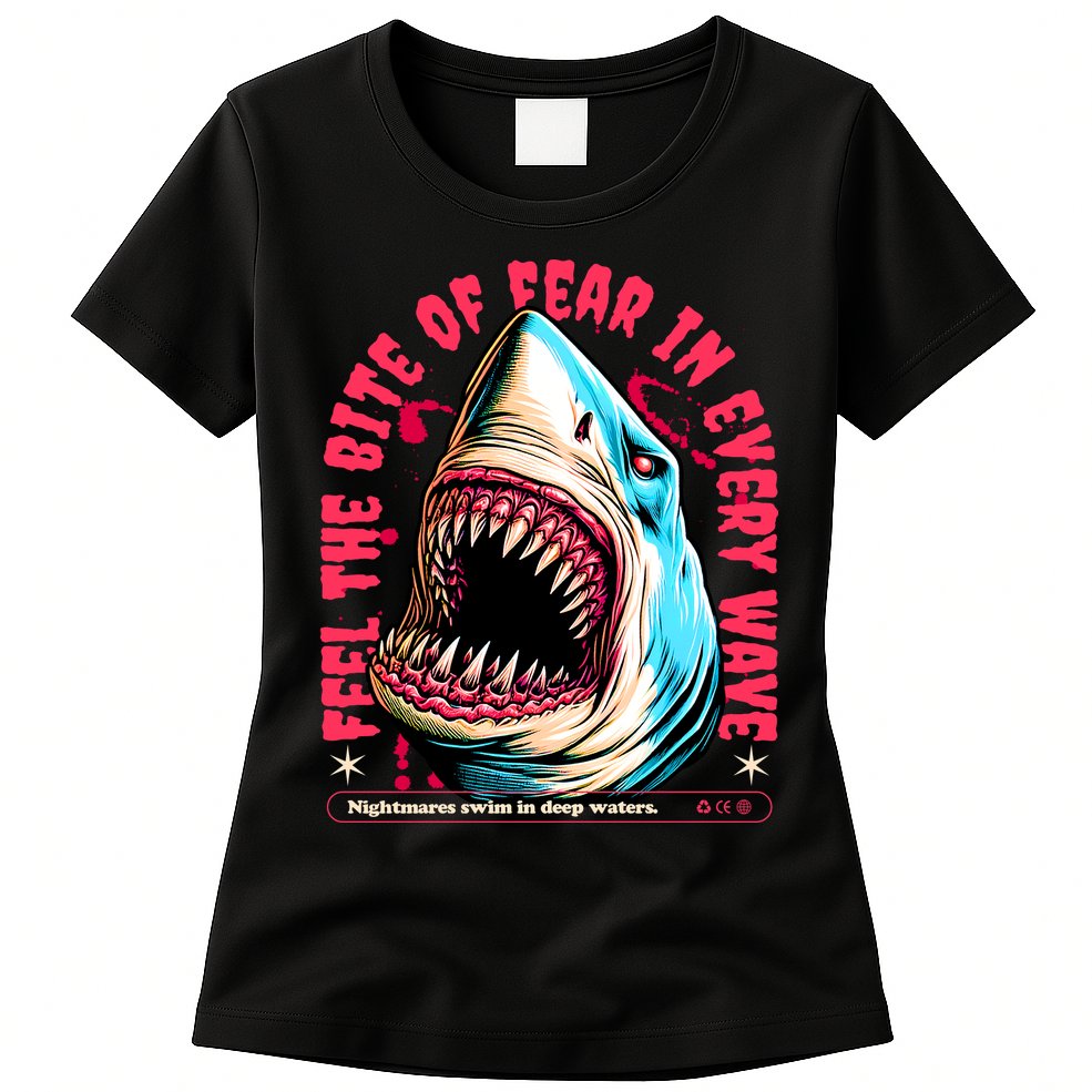 SHARK BITE Womens T-Shirt