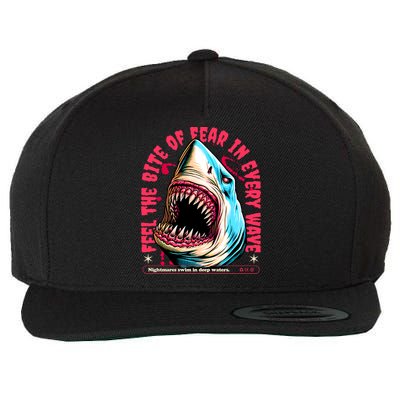 SHARK BITE Wool Snapback Cap