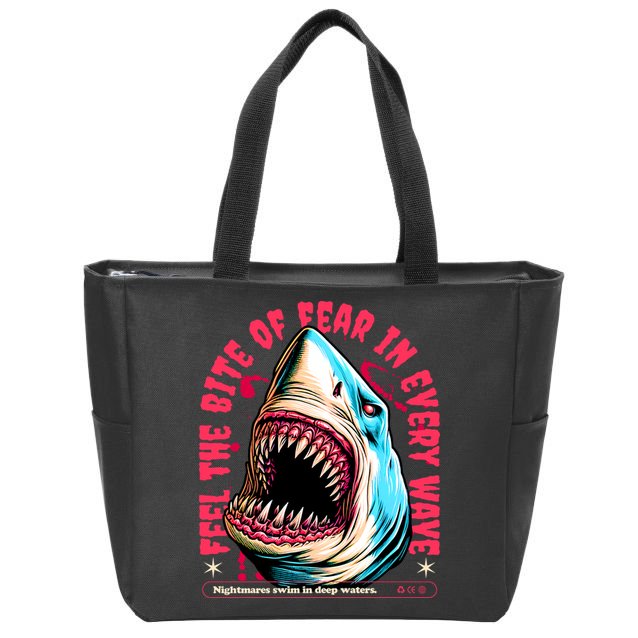 SHARK BITE Zip Tote Bag
